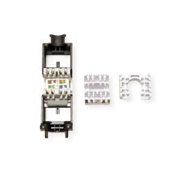 ROLINE Keystone Jack, Cat.6A (Class EA), RJ-45, UTP, tool-free, white