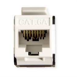 ROLINE Keystone Jack, Cat.6A (Class EA), RJ-45, UTP, tool-free, white