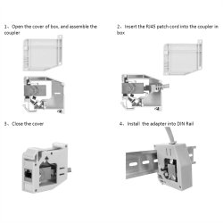 ROLINE Keystone Holder, empty, DIN-Rail, 180&deg;