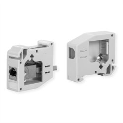 ROLINE Keystone Holder, empty, DIN-Rail, 180&deg;