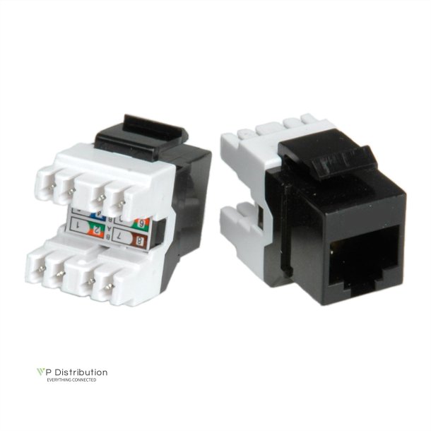 ROLINE Cat.5e (Class D) Keystone Jack, RJ-45, UTP, black