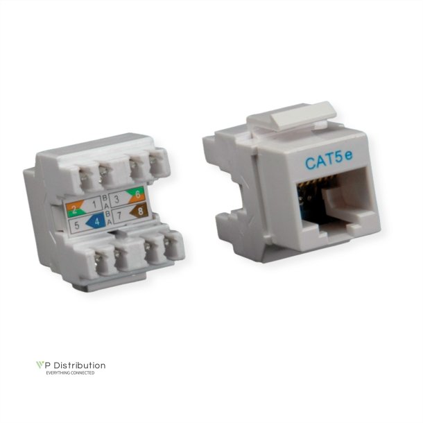 ROLINE Cat.5e (Class D) Keystone Jack, RJ-45, UTP, light grey