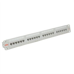ROLINE Cat.5e (Class D) 19" Patch Panel, 24 Ports, UTP, grey
