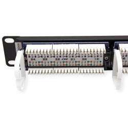 ROLINE Cat.5e (Class D) 19" Patch Panel, 24 Ports, UTP, black