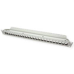 Keystone 19" Module frame Cat.5/6/6A, 24 Ports, STP, lightgrey