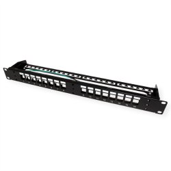 19&ouml; 1U STP Blank PatchPanel, 16x RJ45 RJ45, C5e/6/6A Keystone Jack