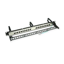 19&ouml; 1U STP Blank PatchPanel, 16x RJ45 RJ45, C5e/6/6A Keystone Jack