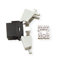 ROLINE Cat.6 (Class E) Keystone Jack SLIM, RJ-45, UTP, tool-free, black