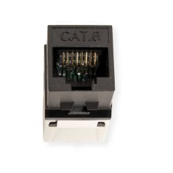 ROLINE Cat.6 (Class E) Keystone Jack SLIM, RJ-45, UTP, tool-free, black