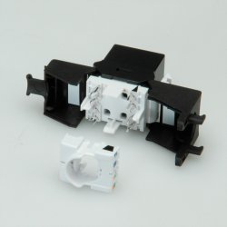 ROLINE Keystone Jack, Cat.6A (Class EA), RJ-45, UTP, tool-free, SLIM, black