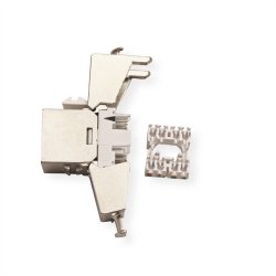 ROLINE Cat.6 (Class E) Keystone Jack, RJ-45, STP, SLIM, tool-free, silver