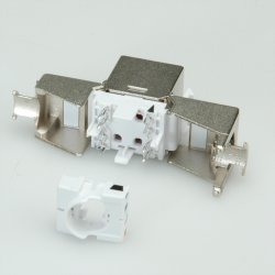 ROLINE Cat.6 (Class E) Keystone Jack, RJ-45, STP, SLIM, tool-free, silver