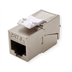 ROLINE Keystone Jack, Cat.6A (Class EA), RJ-45, STP, tool-free, SLIM, silver