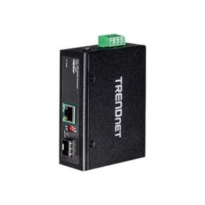 Trendnet Hardened Industrial SFP to Gigabit PoE+ Media Converter
