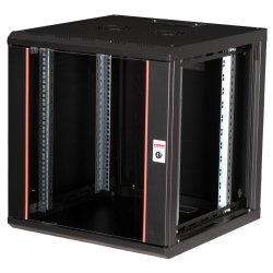ROLINE 19-inch wall-mounted housing Pro 12 U, 600x600 WxD black