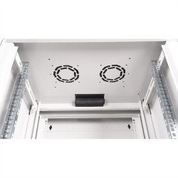 ROLINE 19-inch wall-mounted housing Pro 12 U, 600x600 WxD two-part swivelling grey