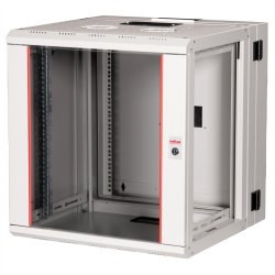 ROLINE 19-inch wall-mounted housing Pro 12 U, 600x600 WxD two-part swivelling grey