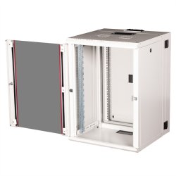 ROLINE 19-inch wall-mounted housing Pro 16 U, 600x600 WxD two-part swivelling grey