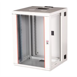 ROLINE 19-inch wall-mounted housing Pro 16 U, 600x600 WxD two-part swivelling grey