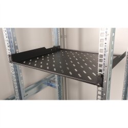 ROLINE 19-inch shelf 1 U 400 T, 15kg load capacity black