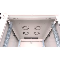 ROLINE 19-inch network cabinet Basic 22 U, 600x800 WxD glass door grey