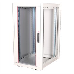 ROLINE 19-inch network cabinet Basic 22 U, 600x800 WxD glass door grey