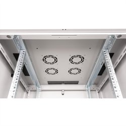 ROLINE 19-inch network cabinet Basic 22 U, 800x800 WxD glass door grey