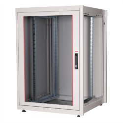 ROLINE 19-inch network cabinet Basic 22 U, 800x800 WxD glass door grey