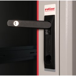 ROLINE 19-inch network cabinet Basic 26 U, 600x800 WxD glass door grey