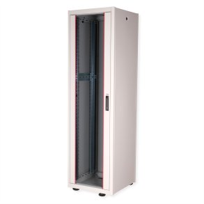 ROLINE 19-inch network cabinet Basic 42 U, 600x600 WxD glass door grey