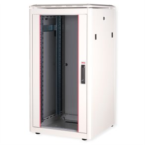 ROLINE 19-inch Network Cabinet Pro 22 U, 600x600 WxD glass door grey