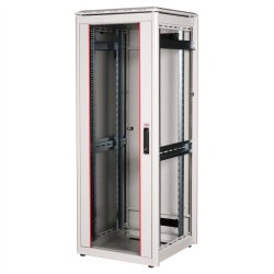 ROLINE 19-inch Network Cabinet Pro 32 U, 600x600 WxD glass door grey