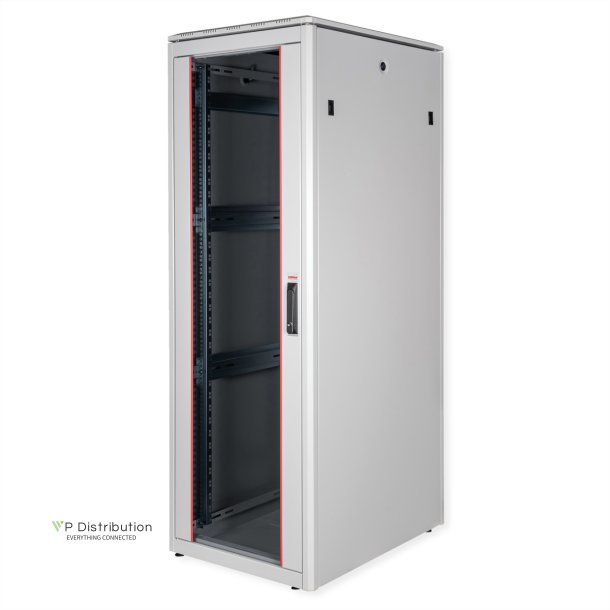 ROLINE 19-inch Network Cabinet Pro 36 U, 600x800 WxD glass door grey