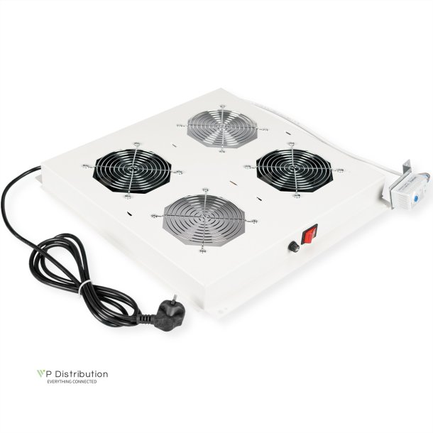 ROLINE 19-inch roof fan unit 2 fans, grey