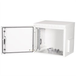 ROLINE 19-inch wall-mounted housing Pro 9 U, 600x450 WxD IP55 outdoor grey