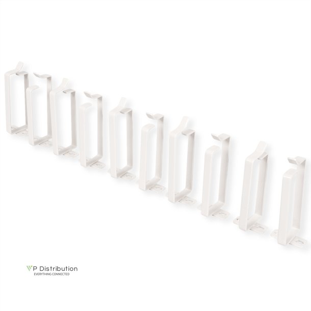 ROLINE Cable management bracket, 44x100mm grey 10 pieces