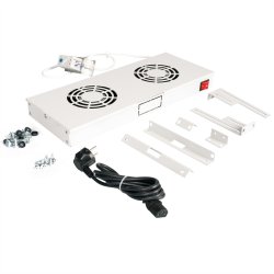 ROLINE 19-inch roof fan unit 2 fans, Thermostat grey