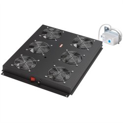 ROLINE 19-inch roof-mounted fan unit 6 fans, Thermostat black