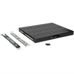 ROLINE 19-inch shelf 1 U, extendable 350 T 25 kg black