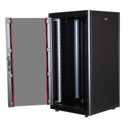 ROLINE 19-inch network cabinet Basic 22 U, 600x600 WxD Glass door black