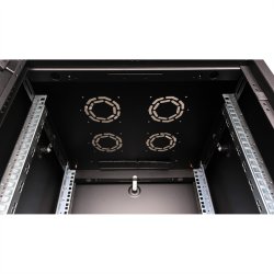 ROLINE 19-inch network cabinet Basic 22 U, 600x600 WxD Glass door black