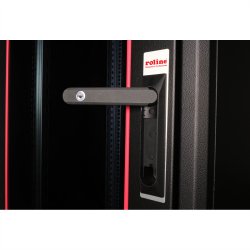 ROLINE 19-inch network cabinet Basic 22 U, 600x600 WxD Glass door black