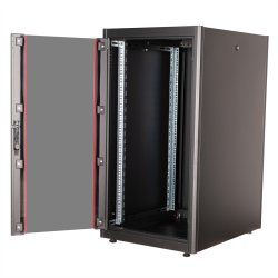 ROLINE 19-inch network cabinet Basic 22 U, 600x800 WxD Glass door black