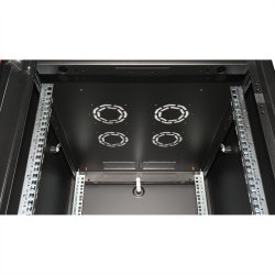 ROLINE 19-inch network cabinet Basic 22 U, 600x800 WxD Glass door black