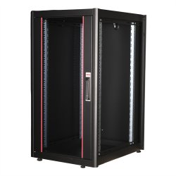 ROLINE 19-inch network cabinet Basic 22 U, 600x800 WxD Glass door black