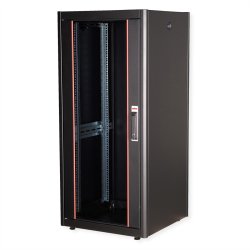 ROLINE 19-inch network cabinet Basic 26 U, 600x600 WxD glass door black