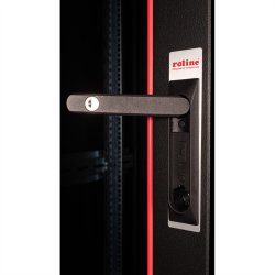 ROLINE 19-inch network cabinet Basic 26 U, 600x600 WxD glass door black