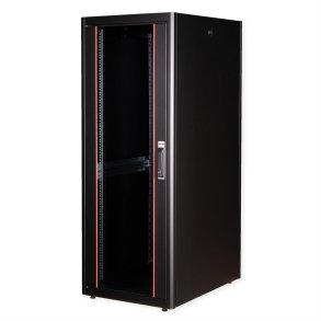 ROLINE 19-inch network cabinet Basic 32 U, 600x800 WxD glass door black