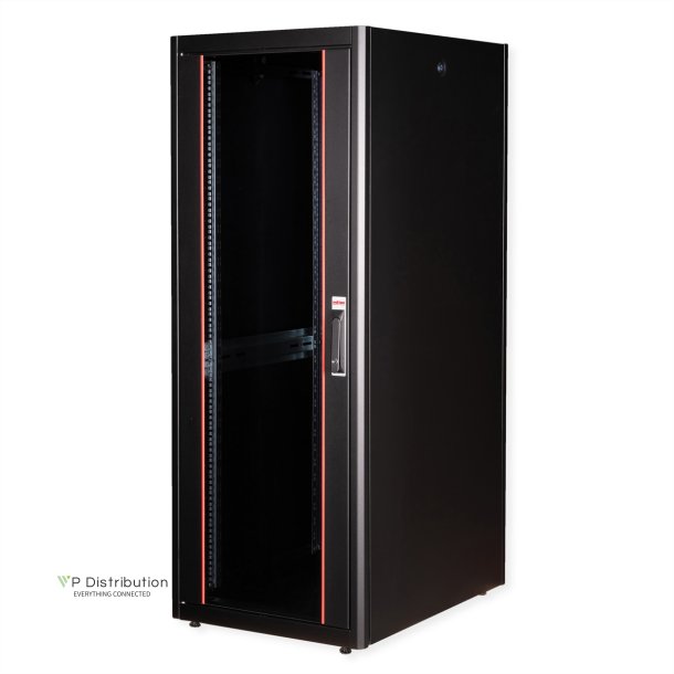 ROLINE 19-inch network cabinet Basic 32 U, 600x800 WxD glass door black