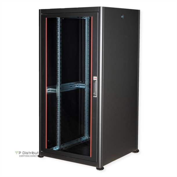 ROLINE 19-inch network cabinet Basic 32 U, 800x800 WxD Glass door black